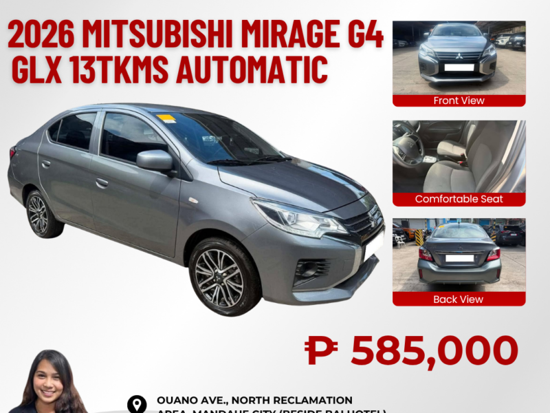 2026 MITSUBISHI MIRAGE G4 1.2 GLX AUTOMATIC TRANSMISSION