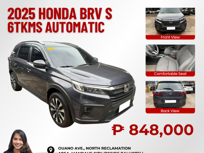 2025 HONDA BRV S AUTOMATIC TRANSMISSION 6TKMS ONLY!!!