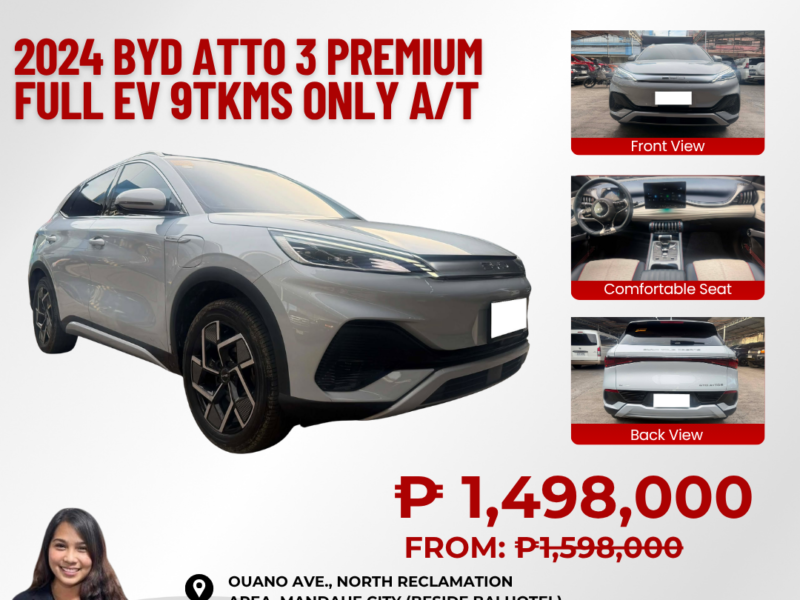 2024 BYD ATTO 3 PREMIUM FULL EV 9TKMS
