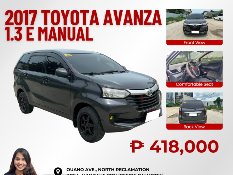 2017 TOYOTA AVANZA 1.3 E MANUAL TRANSMISSION