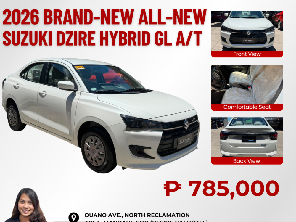 2026 BRAND-NEW ALL-NEW SUZUKI DZIRE HYBRID GL AUTOMATIC TRANSMISSION 33KM ONLY!!!