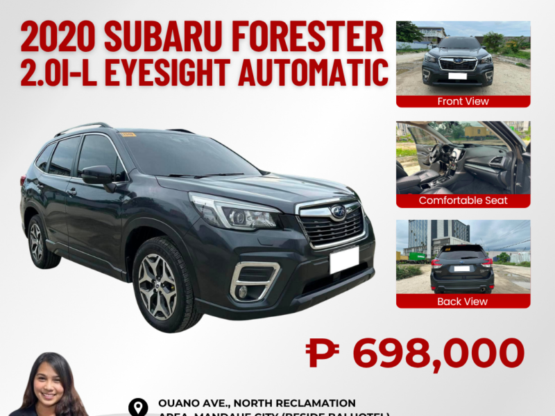 2020 SUBARU FORESTER 2.0i-L EYESIGHT AUTOMATIC TRANSMISSION