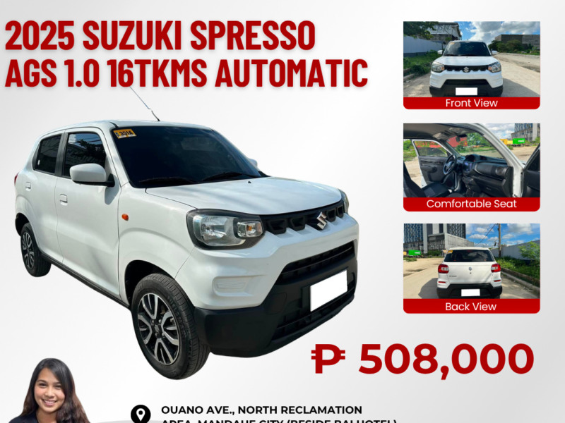 2025 SUZUKI SPRESSO AGS 1.0 AUTOMATIC TRANSMISSION