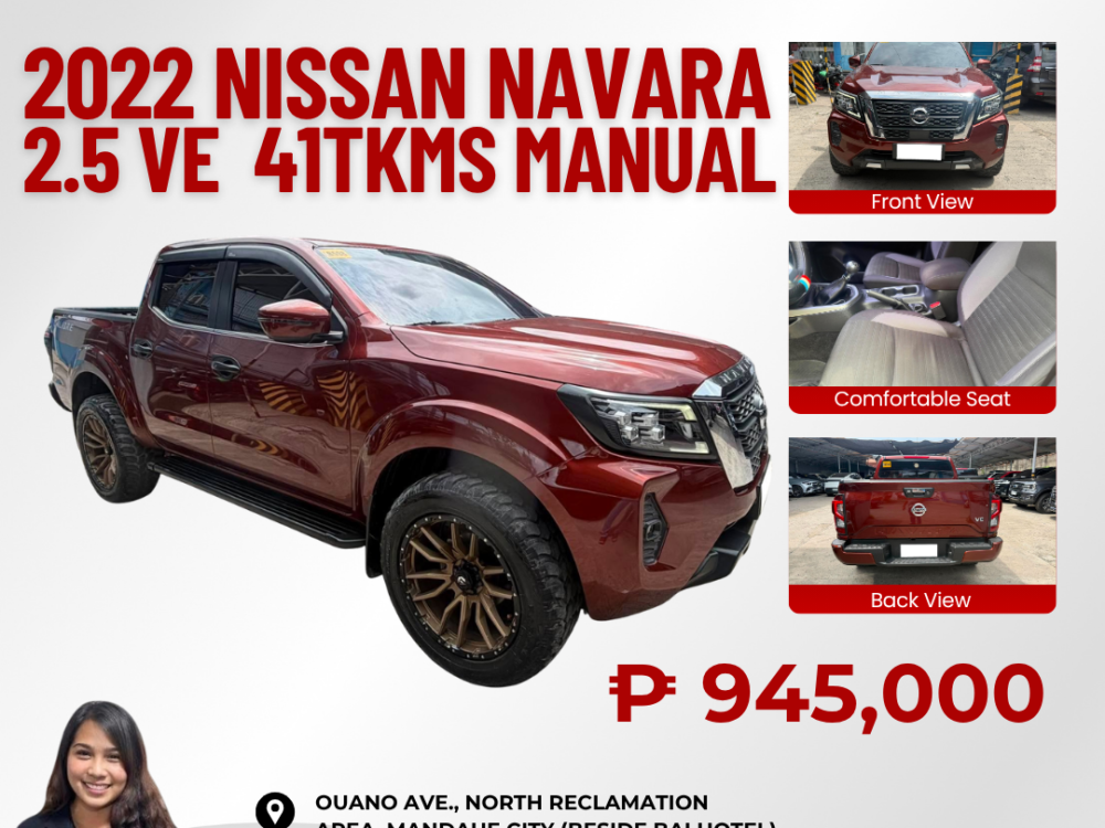 2022 NISSAN NAVARA 2.5 VE MANUAL TRANSMISSION 41TKM