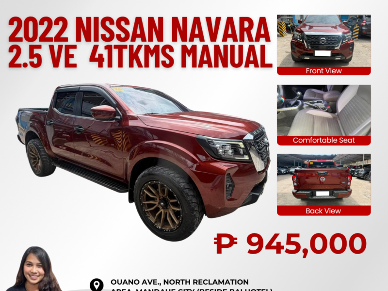 2022 NISSAN NAVARA 2.5 VE MANUAL TRANSMISSION 41TKM