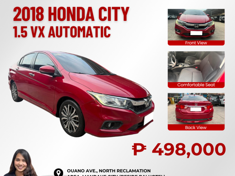 2018 HONDA CITY 1.5 VX AUTOMATIC TRANSMISSION 59TKM