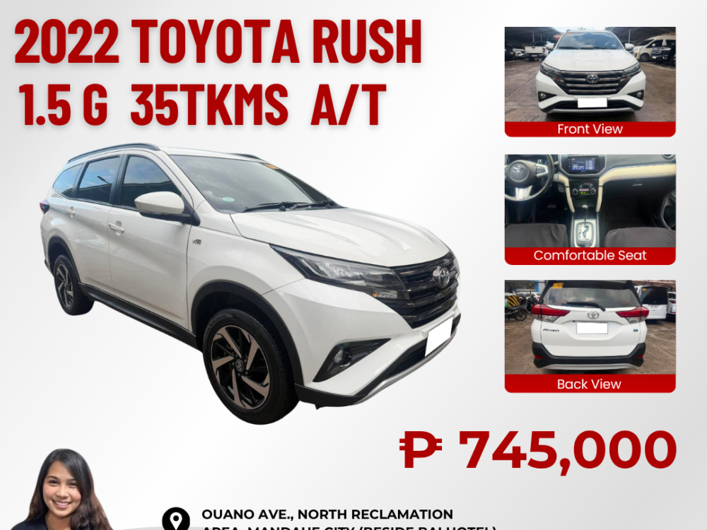 2022 TOYOTA RUSH 1.5 G AUTOMATIC TRANSMISSION 35TKM ONLY