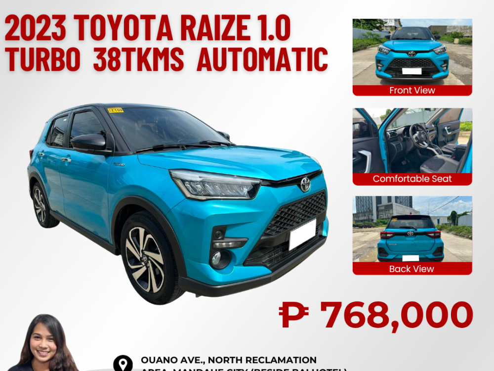 2023 TOYOTA RAIZE 1.0 TURBO AUTOMATIC TRANSMISSION 38TKM