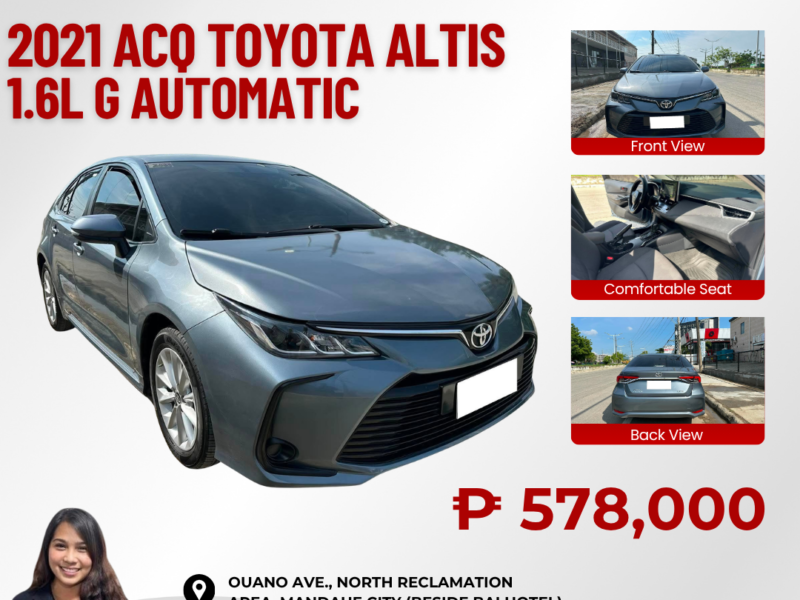 2021 ACQ TOYOTA ALTIS 1.6L G AUTOMATIC TRANSMISSION