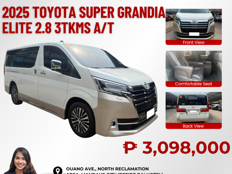2025 TOYOTA HI ACE SUPER GRANDIA ELITE 2.8 AUTOMATIC TRANSMISSION 3TKM ONLY!!!