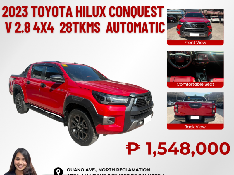2023 TOYOTA HILUX CONQUEST V 2.8 4X4 AUTOMATIC TRANSMISSION 28TKM ONLY