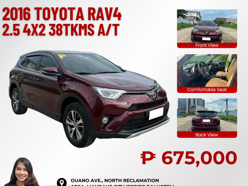 2016 TOYOTA RAV4 2.5 AUTOMATIC TRANSMISSION 38TKM ONLY!!!