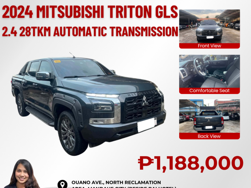 2024 MITSUBISHI TRITON GLS 2.4 DIESEL AUTOMATIC TRANSMISSION 28TKM ONLY!!!