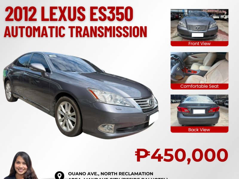 2012 LEXUS ES350 AUTOMATIC TRANSMISSION