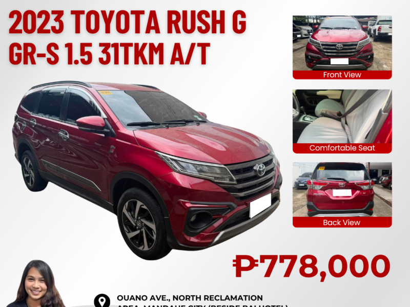 2023 TOYOTA RUSH G GR-S 1.5 AUTOMATIC TRANSMISSION 31TKM ONLY!!!