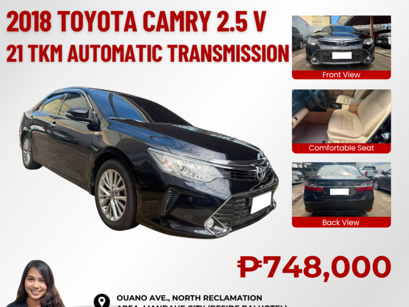 2018 TOYOTA CAMRY 2.5 V AUTOMATIC TRANSMISSION 21TKM ONLY!!!