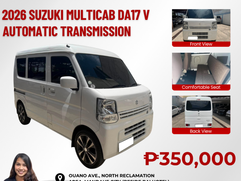 2026 SUZUKI MULTICAB DA17V AUTOMATIC TRANSMISSION