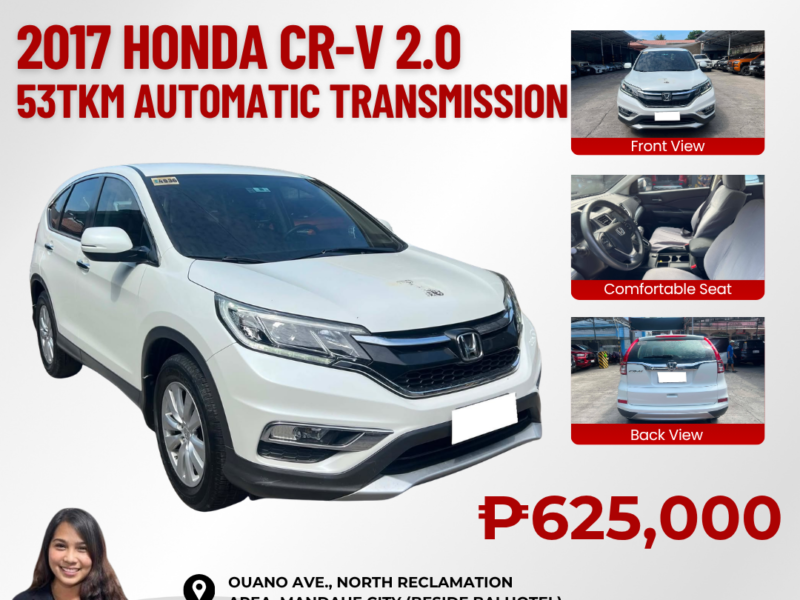 2017 HONDA CR-V 2.0 AUTOMATIC TRANSMISSION 53TKM ONLY!!!!