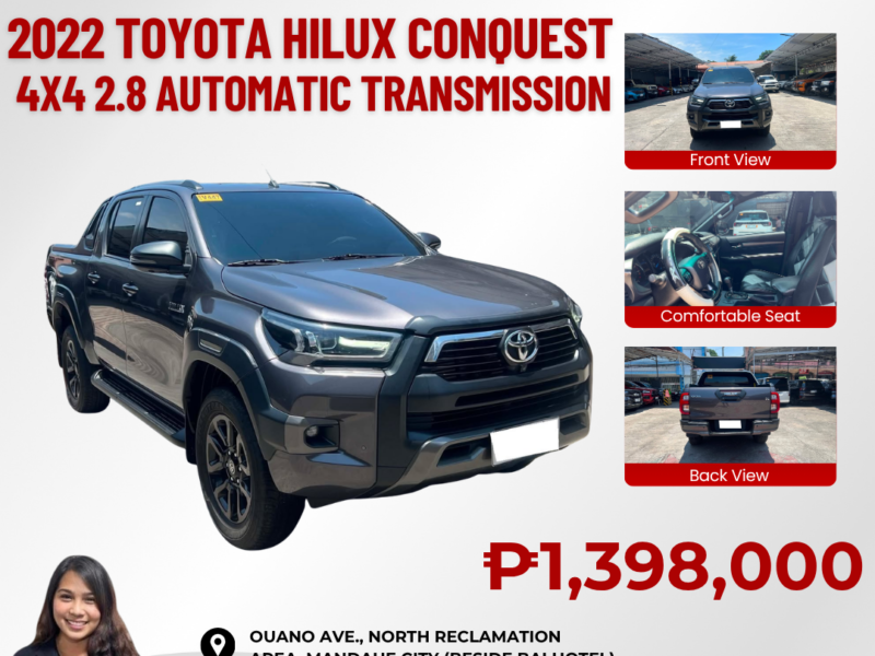 2022 TOYOTA HILUX CONQUEST 2.8 AUTOMATIC TRANSMISSION