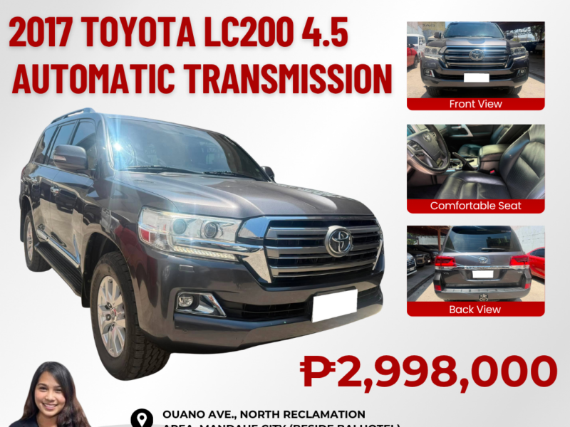 2017 TOYOTA LC200 4.5 V8 DIESEL AUTOMATIC TRANSMISSION 56TKM ONLY!!