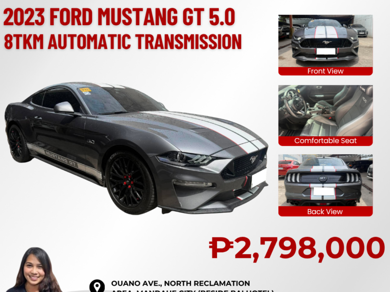 2023 FORD MUSTANG GT 5.0 AUTOMATIC TRANSMISSION 8TKM ONLY!!!