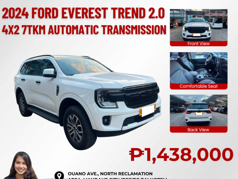 2024 FORD EVEREST TREND 2.0 4x2 AUTOMATIC TRANSMISSION 7TKM ONLY!!!