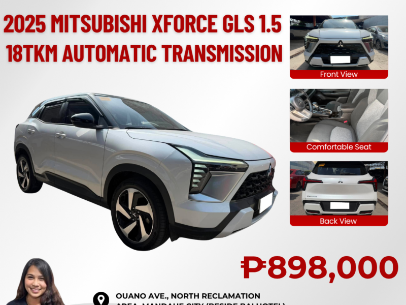 2025 MITSUBISHI XFORCE GLS 1.5 AUTOMATIC TRANSMISSION 18TKM ONLY!