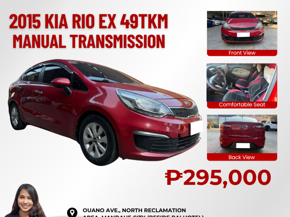 2015 KIA RIO EX MANUAL TRANSMISSION 49TKM ONLY!!