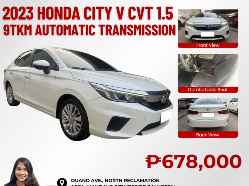 2023 HONDA CITY V 1.5 CVT AUTOMATIC TRANSMISSION 9TKM ONLY!!!