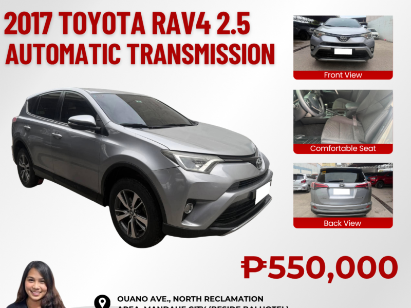 2017 TOYOTA RAV4 2.5 AUTOMATIC TRANSMISSION
