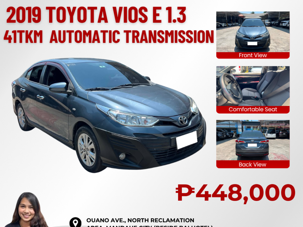 2019 TOYOTA VIOS E 1.3 AUTOMATIC TRANSMISSION 41TKM ONLY!!!
