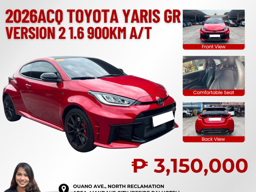 2026ACQ TOYOTA YARIS GR VERSION 2 1.6 AUTOMATIC TRANSMISSION 900KM ONLY!!!!