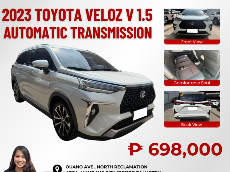 2023 TOYOTA VELOZ V 1.5 AUTOMATIC TRANSMISSION