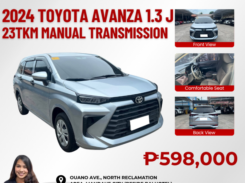2024 TOYOTA AVANZA J 1.3 MANUAL TRANSMISSION 23TKM ONLY!!!
