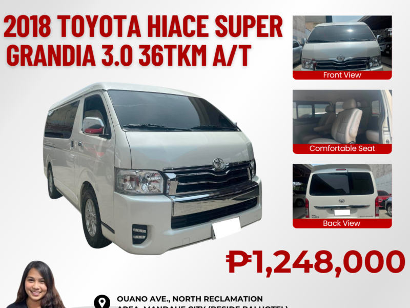 2018 TOYOTA HIACE SUPER GRANDIA 3.0 AUTOMATIC TRANSMISSION 36TKM ONLY!!!!