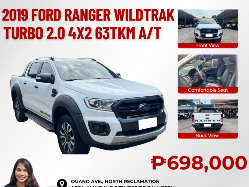 2019 FORD RANGER WILDTRAK 2.0 TURBO 4X2 AUTOMATIC TRANSMISSION 63TKM
