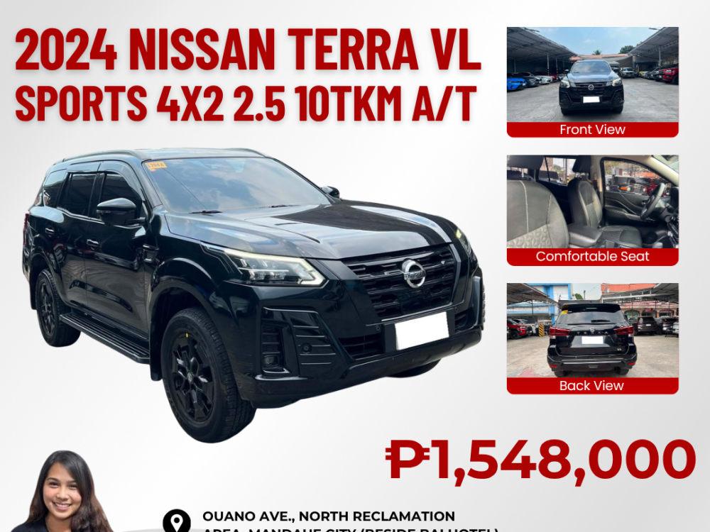 2024 NISSAN TERRA VL SPORTS 4X2 2.5 AUTOMATIC TRANSMISSION 10TKM ONLY!!!