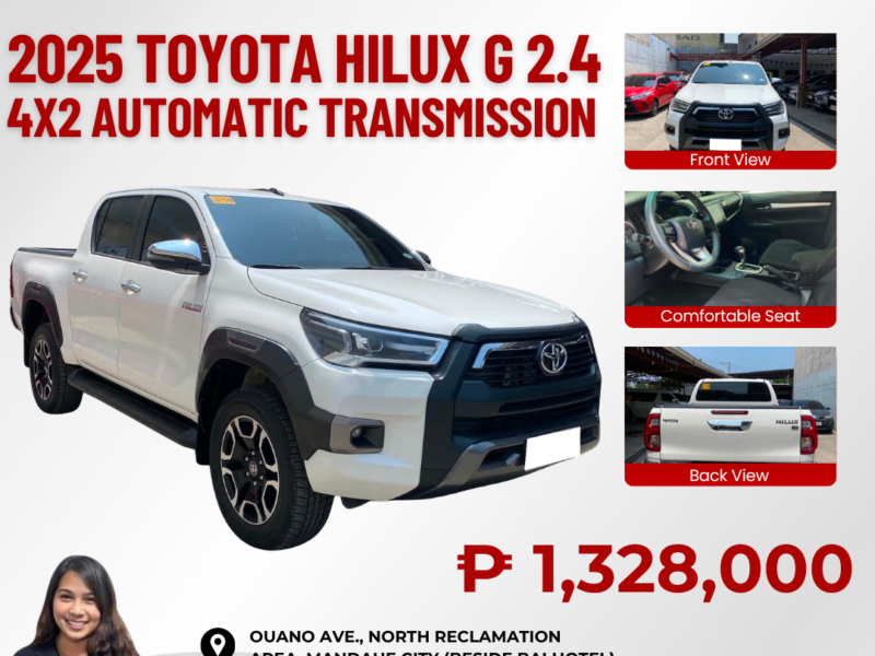 2025 TOYOTA HILUX G 2.4 4X2 AUTOMATIC TRANSMISSION