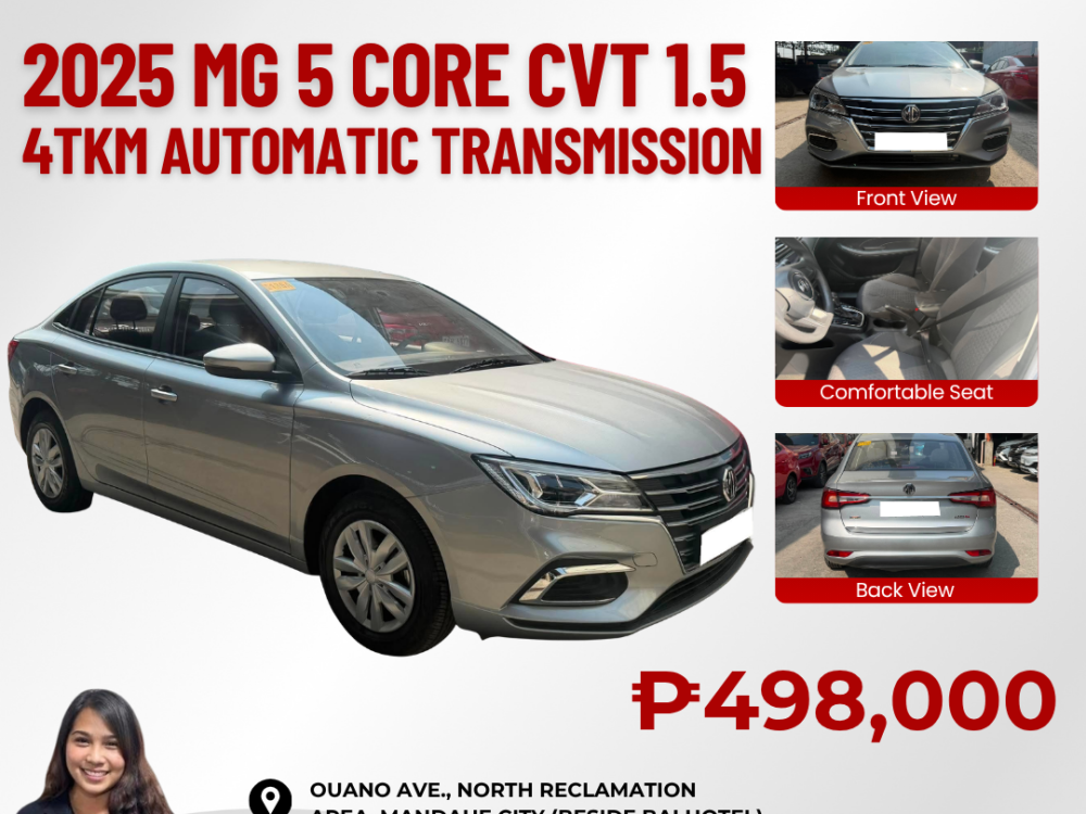 2025 MG 5 CORE CVT 1.5 AUTOMATIC TRANSMISSION 4TKM ONLY!!!